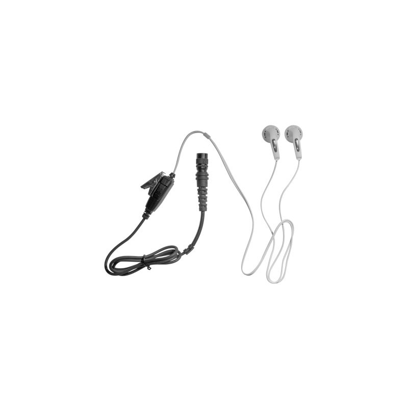 White Mp3 style Earpiece with universal connector