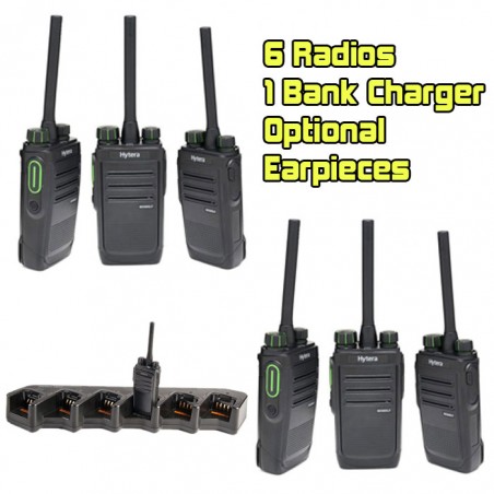 Pack of 6 Licence Free Digital Handheld Two-Way Radio with Charger