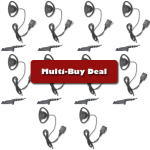 Multi pack of earpieces for the Hytera BP/AP/HP radios