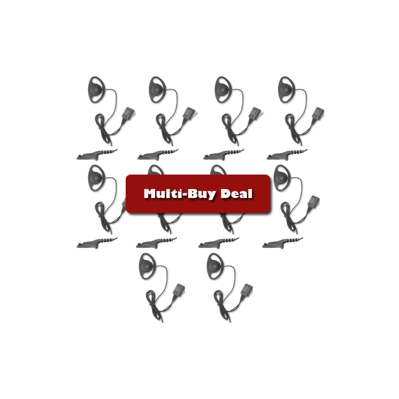 Multi pack of earpieces for the Hytera BP/AP/HP radios