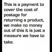 Return Postage cost